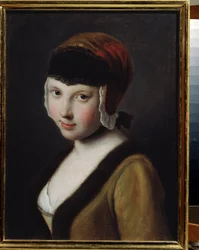 Ein Mädchen mit schwarzer Maske
